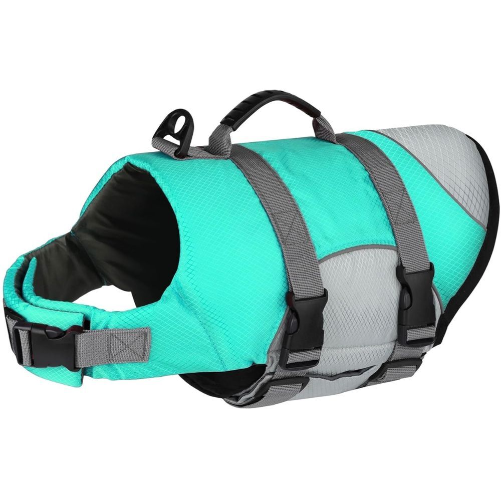 Dogcheer Dog Life Jacket, Dog Life Vest for Swimming (Pine-Green, size XS